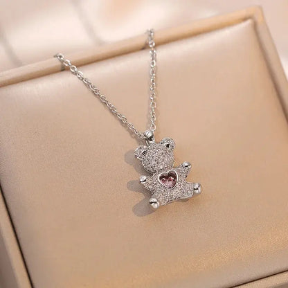 Collares con colgante de circonia verde de acero inoxidable cuadrados a la moda para mujeres y niñas, joyería de gota redonda de Metal de Color dorado para cumpleaños