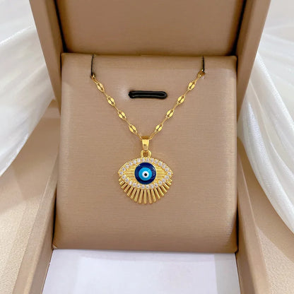 Collares con colgante de circonia verde de acero inoxidable cuadrados a la moda para mujeres y niñas, joyería de gota redonda de Metal de Color dorado para cumpleaños